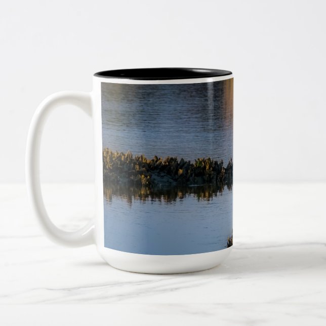 Caneca De Café Em Dois Tons Sunset Gaze 11 oz ou 15 oz Mug (Esquerda)