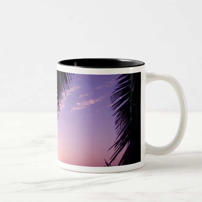 Caneca De Café Em Dois Tons Sunset na West End, Cayman Brac, Ilhas Cayman, (Direita)