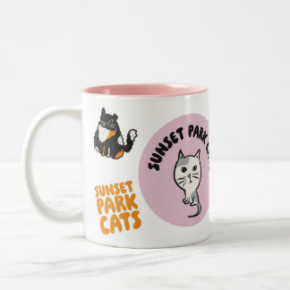 Caneca De Café Em Dois Tons Sunset Park Cats Mug