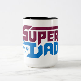 Caneca De Café Em Dois Tons Super Dad Gamer Gift – Cute Retro