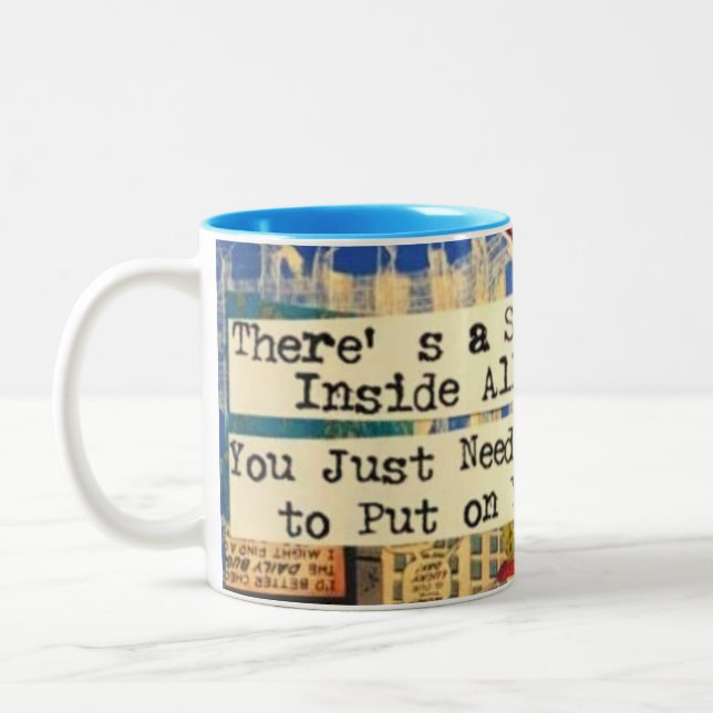 Caneca De Café Em Dois Tons Super Hero Coffee Mug (Esquerda)