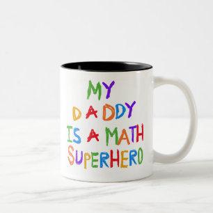 Caneca De Café Em Dois Tons Super-herói da matemática