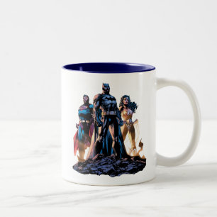 Caneca De Café Em Dois Tons Super-homem, Batman, e Trindade das Mulheres Marav