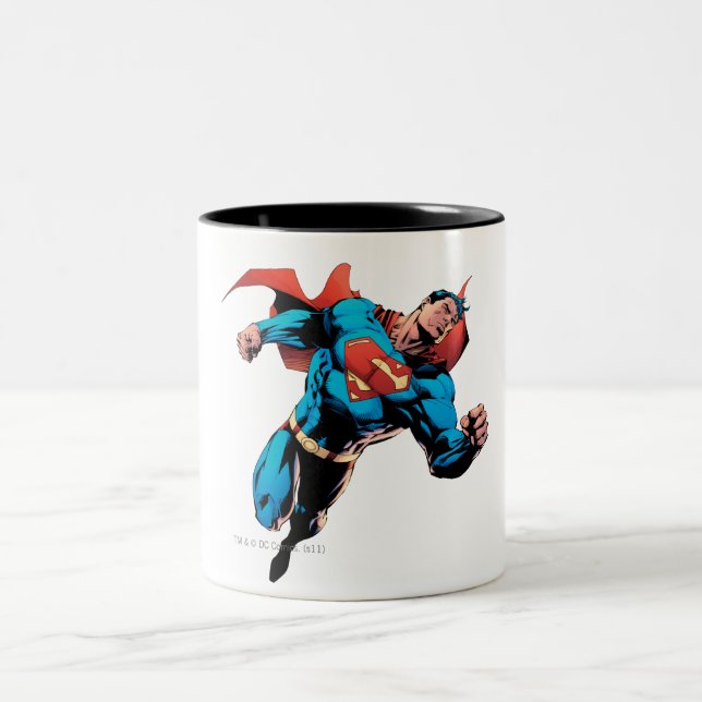 Caneca De Café Em Dois Tons Super-homem de fato (Centro)