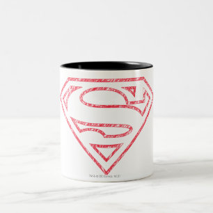 Caneca De Café Em Dois Tons Super-Homem  Logotipo vermelho