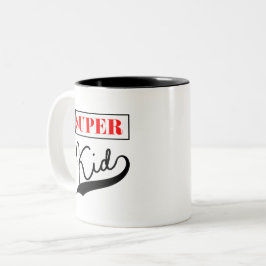 Caneca De Café Em Dois Tons Super Kid
