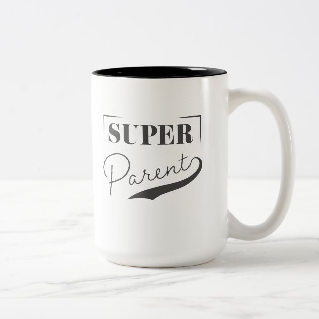 Caneca De Café Em Dois Tons Super Pai (Direita)