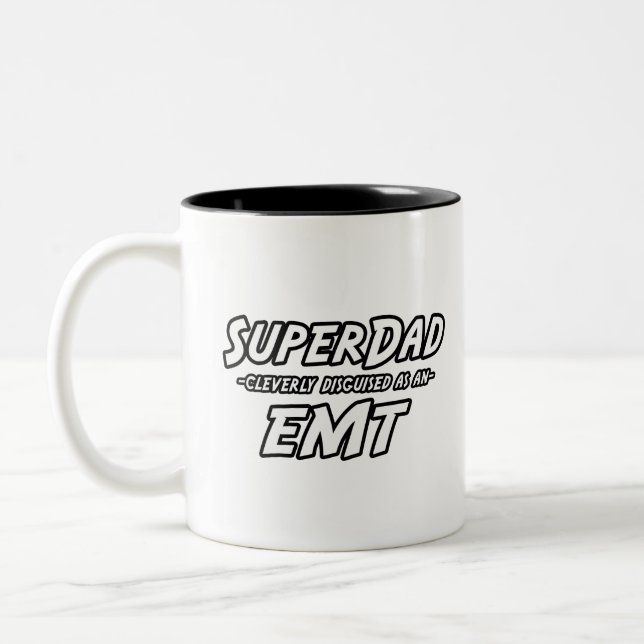 Caneca De Café Em Dois Tons Super Pai...EMT (Esquerda)