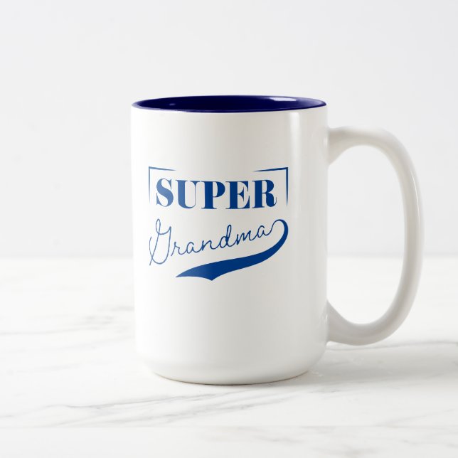 Caneca De Café Em Dois Tons Super vovó (Direita)