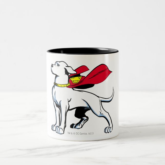 Caneca De Café Em Dois Tons Superdog Krypto (Centro)