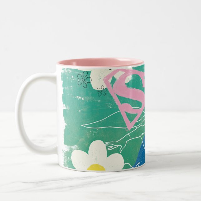 Caneca De Café Em Dois Tons Supergirl compartilha espírito e amor (Esquerda)