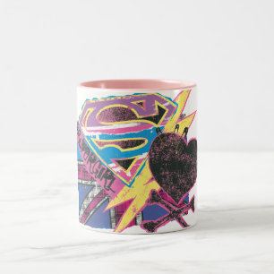 Caneca De Café Em Dois Tons Supergirl Flag and Crossbones