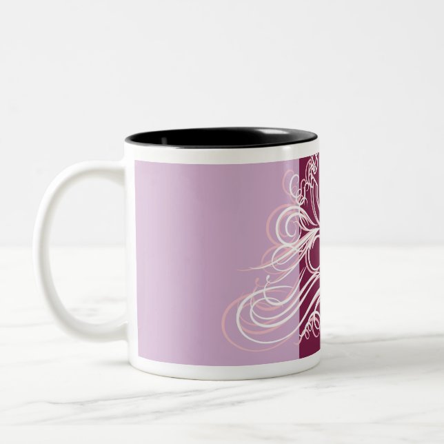 Caneca De Café Em Dois Tons Supergirl Flourish Design (Esquerda)