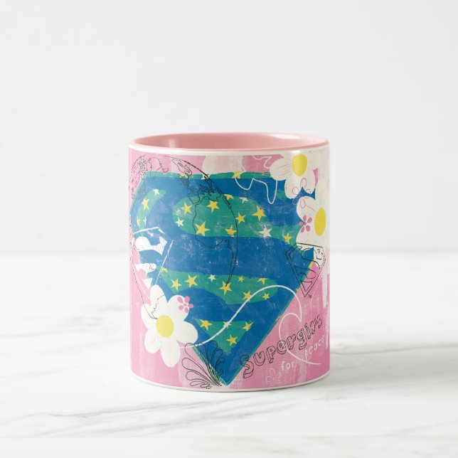 Caneca De Café Em Dois Tons Supergirl for Peace Pink (Centro)