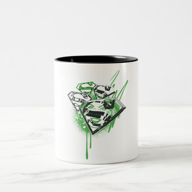 Caneca De Café Em Dois Tons Supergirl Green Spills (Centro)