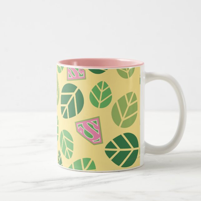 Caneca De Café Em Dois Tons Supergirl Leaf Pattern (Direita)