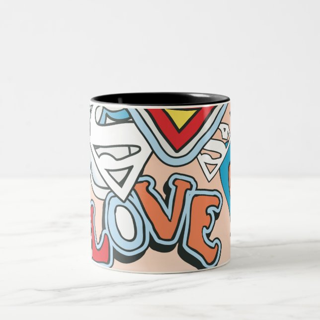 Caneca De Café Em Dois Tons Supergirl Love (Centro)