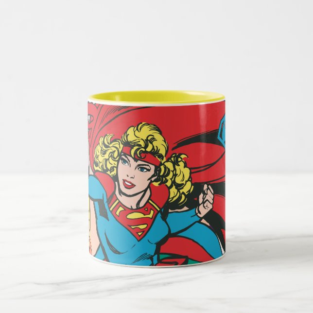 Caneca De Café Em Dois Tons Supergirl Love Conquers (Centro)
