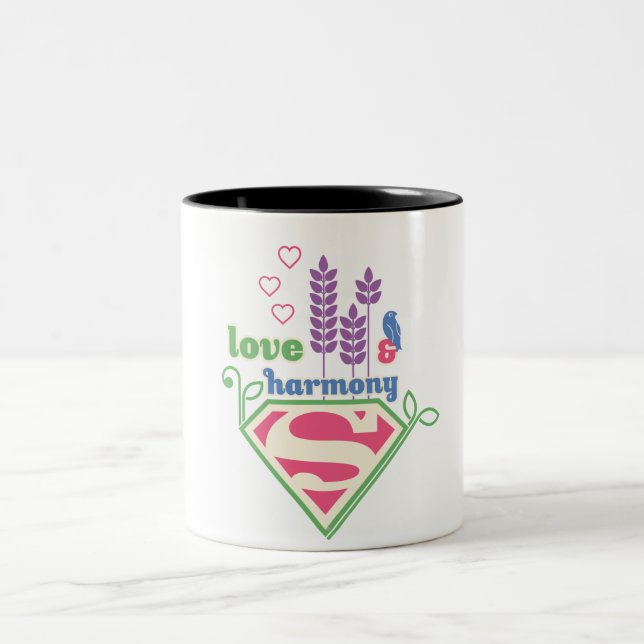 Caneca De Café Em Dois Tons Supergirl Love & Harmony (Centro)