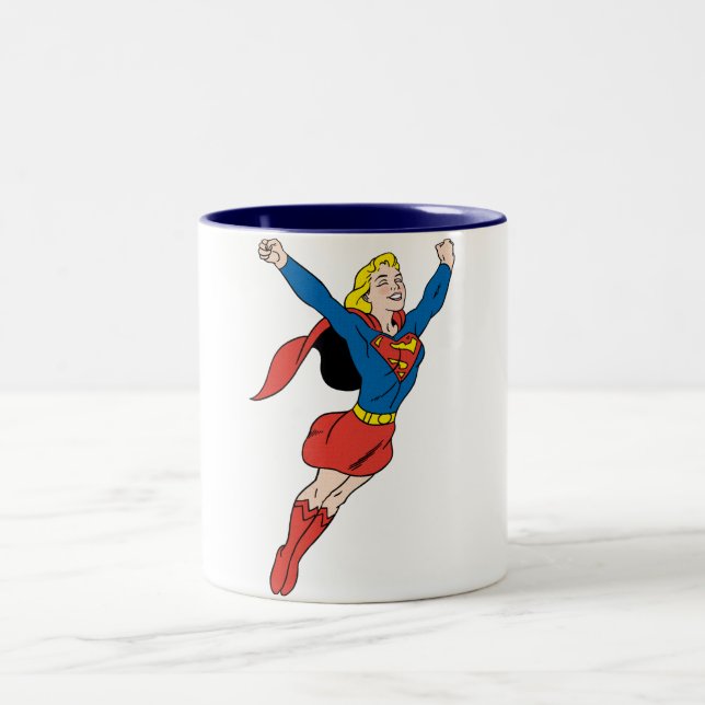Caneca De Café Em Dois Tons Supergirl Pose 6 (Centro)