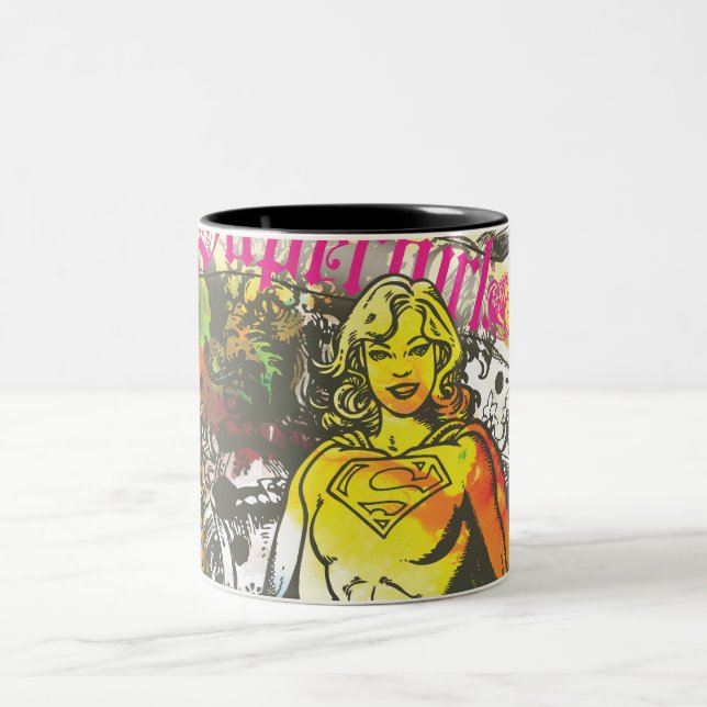 Caneca De Café Em Dois Tons Supergirl Pose A Lux (Centro)