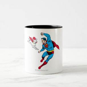 Caneca De Café Em Dois Tons Superman and Krypto 2