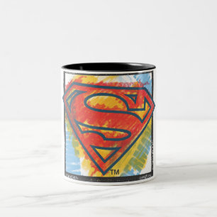 Caneca De Café Em Dois Tons Superman S-Shield   Logotipo colorido