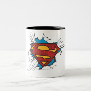 Caneca De Café Em Dois Tons Superman S-Shield   Within Clouds Logo