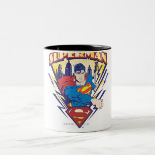 Caneca De Café Em Dois Tons Superman with Electricity