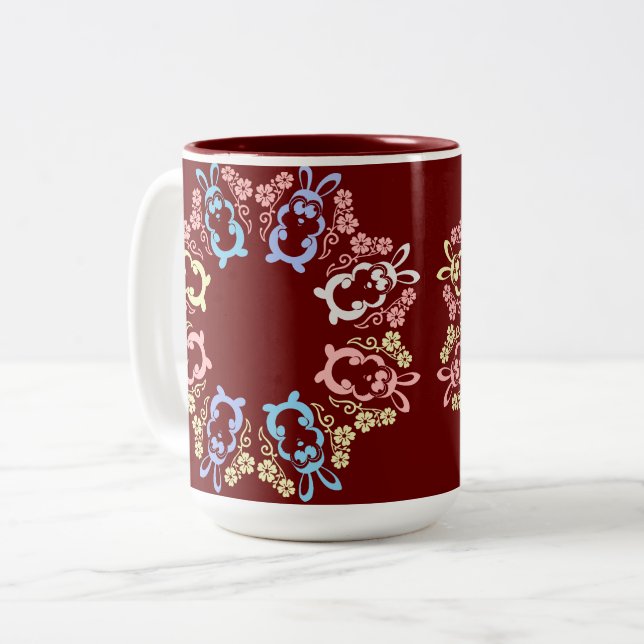 Caneca De Café Em Dois Tons Supervisor de Caça de Ovo (Frente Esquerda)