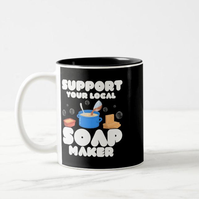 Caneca De Café Em Dois Tons Suportar O Soapmaker De Soap Maker Local (Esquerda)