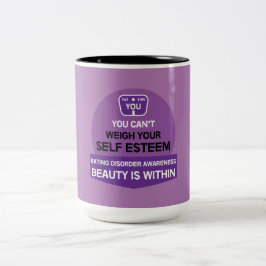 Caneca De Café Em Dois Tons Suporte a distúrbios alimentares