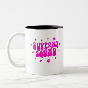 Caneca De Café Em Dois Tons Suporte Groovy para a Consciência do Cancer da Mam