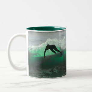 Caneca De Café Em Dois Tons Surf acima!