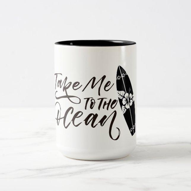 Caneca De Café Em Dois Tons Surf mug (Centro)