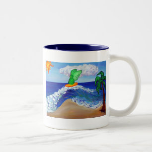 Caneca De Café Em Dois Tons Surfing Angel Raphael Mug
