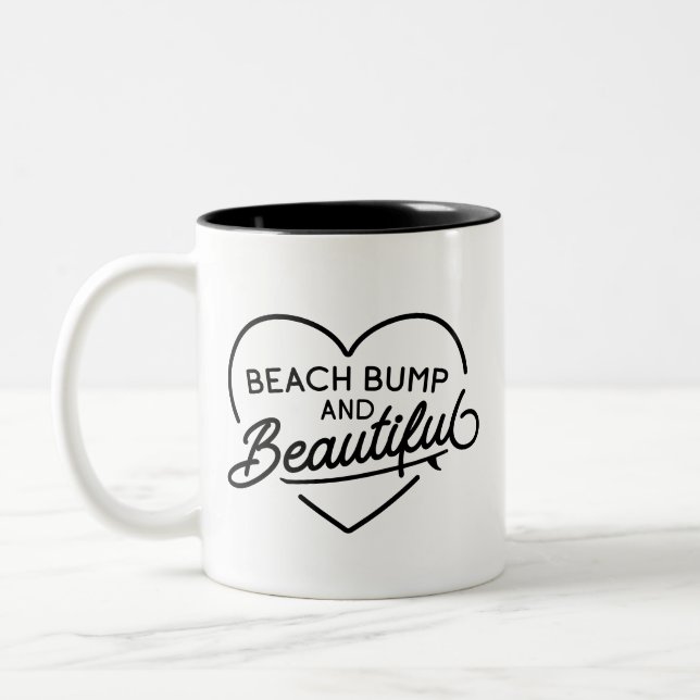 Caneca De Café Em Dois Tons Surfista Engraçado Mãe Ser Summer Beach Bum Punny (Esquerda)