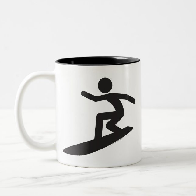 Caneca De Café Em Dois Tons Surfista-T (Esquerda)