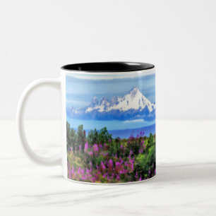 Caneca De Café Em Dois Tons Surreal Alaskan Wilderness