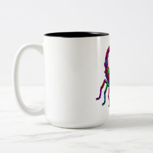 Caneca De Café Em Dois Tons Surto de Escorpião Neon