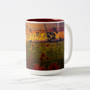 Caneca De Café Em Dois Tons Susanos de Olhos Negros, Original por Gary Poling
