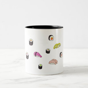 Caneca De Café Em Dois Tons Sushi e Sashimi