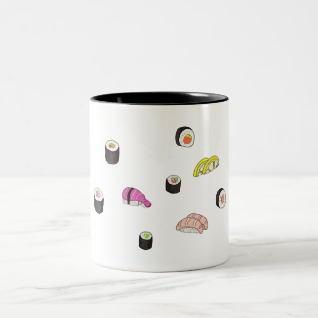 Caneca De Café Em Dois Tons Sushi e Sashimi (Centro)