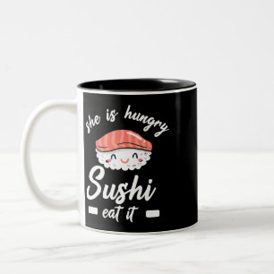 Caneca De Café Em Dois Tons Sushi Gift para Kawaii Kids Damas Wasabi Comida Sa