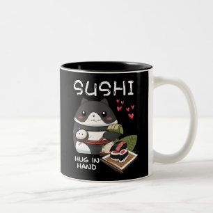 Caneca De Café Em Dois Tons Sushi Hug em Mão