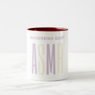 Caneca De Café Em Dois Tons Sussurrando ASMR silencioso.