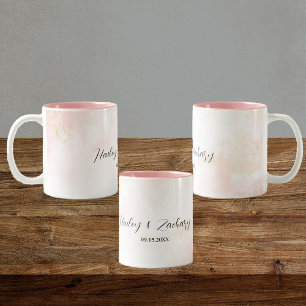 Caneca De Café Em Dois Tons Sussurros Rosa