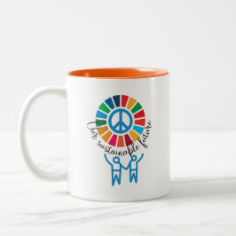 Caneca De Café Em Dois Tons Sustainability Warrior Coffee Cup -Dishwasher Safe