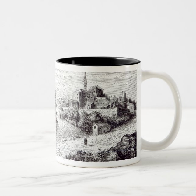 Caneca De Café Em Dois Tons Sutri e seu anfiteatro (Direita)