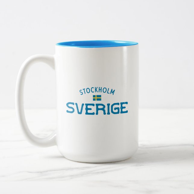 Caneca De Café Em Dois Tons Sverige em Estocolmo (Suecia) (Esquerda)